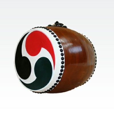 玩具太鼓 長松胴 三つ巴柄【50号～60号】バチ1本付き | お祭り用品専門